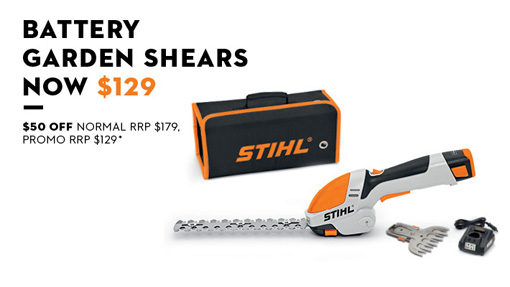 battery powered stihl hedge trimmer