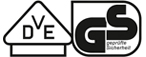 Le logo GS garanti la sécurité du produit et prouve qu'il est conformes aux exigences techniques de sécurité. Le logo VDE prouve la conformité des produits électrotechniques. Le logo GS garanti la sécurité du produit et prouve qu'il est conformes aux exigences techniques de sécurité. Le logo VDE prouve la conformité des produits électrotechniques.