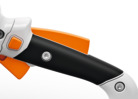 Soft grip handle with ergo lever