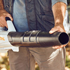 Length-adjustable blower tube