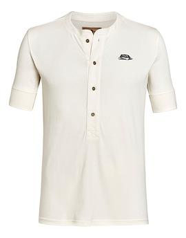 T-Shirt Pánské tričko HENLEY bílé