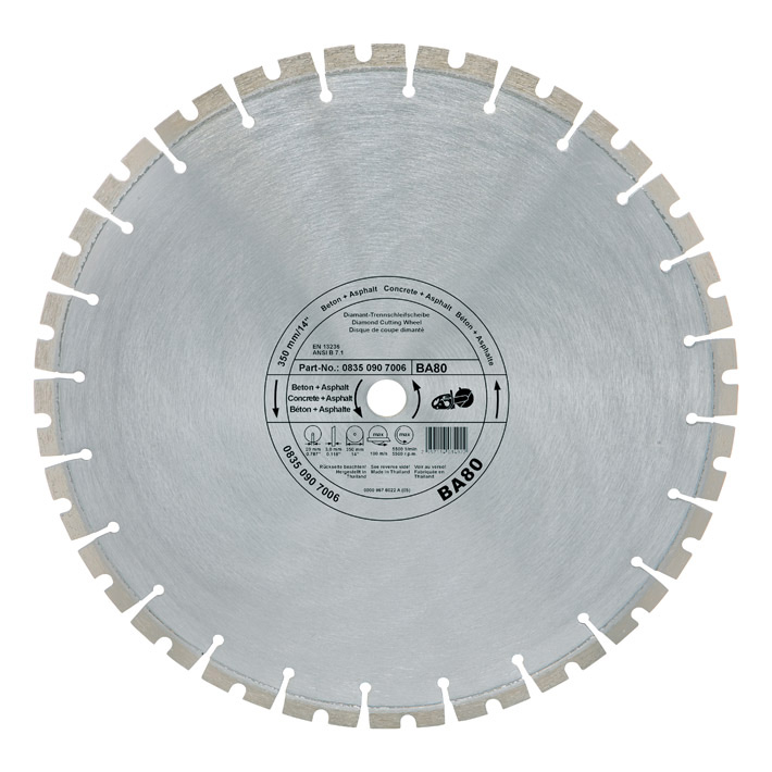 D-BA10 / D-BA90 diamond cutting wheel - Concrete / Asphalt - 12-16
