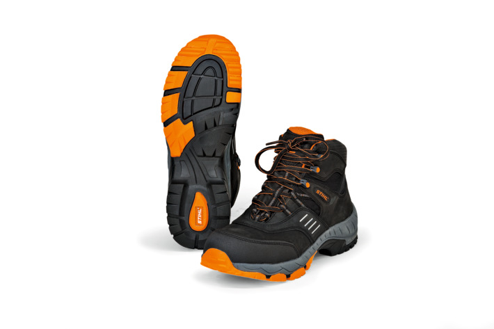 Защитные ботинки на шнуровке WORKER S3, чёрные/оранжевые