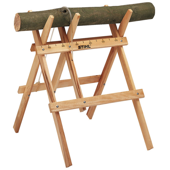 Wooden sawhorse