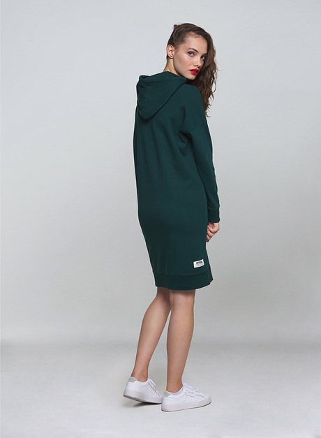 Green store hoodie dress