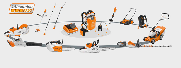 Produits à batterie gamme LithiumIon PRO STIHL