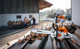 Petrol chainsaws for agriculture and landscaping