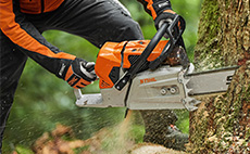 Petrol chainsaws for forestry work